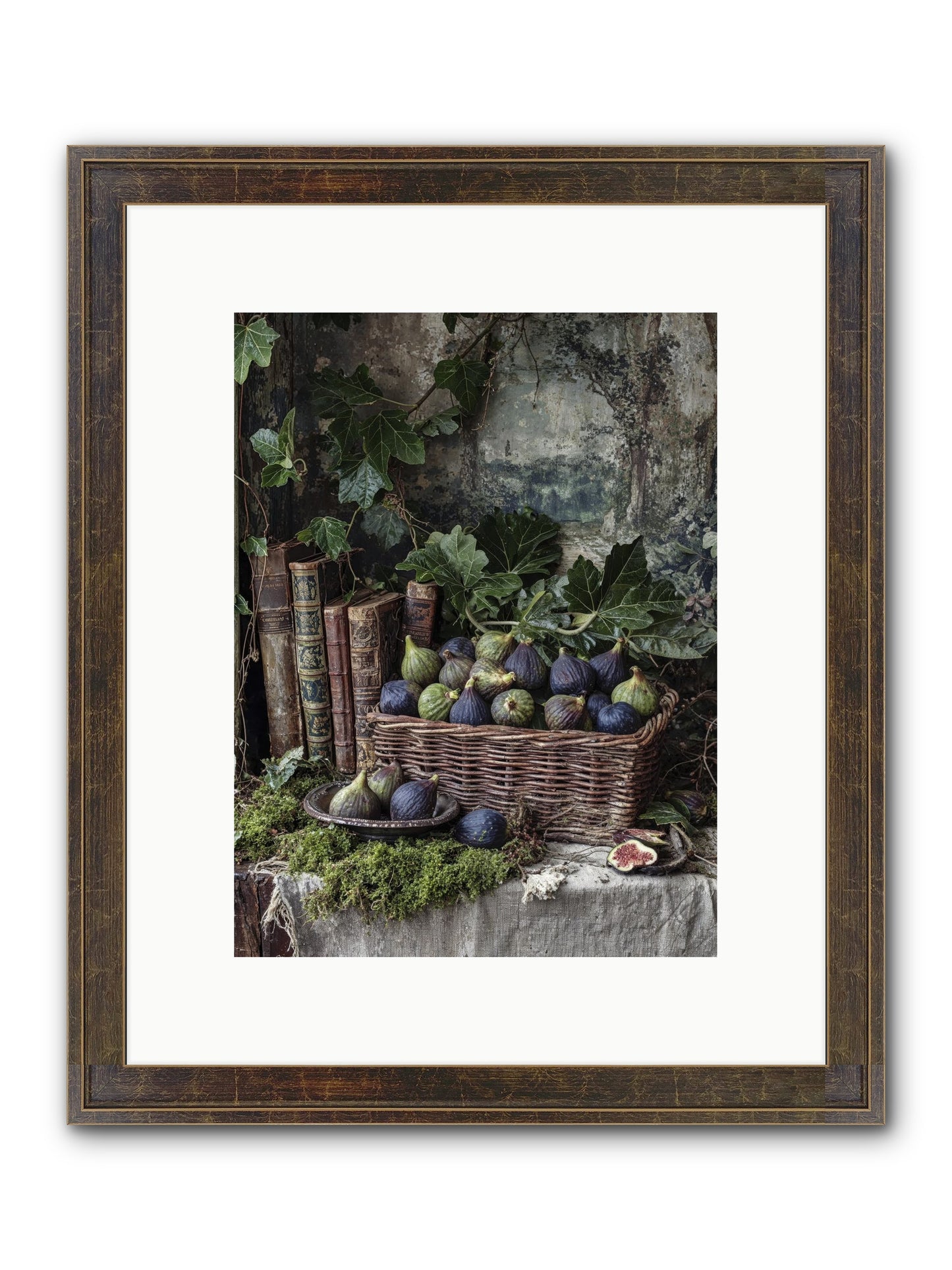 Grace Distilled Framed Print - Slimwoods Black/Gold 9x12