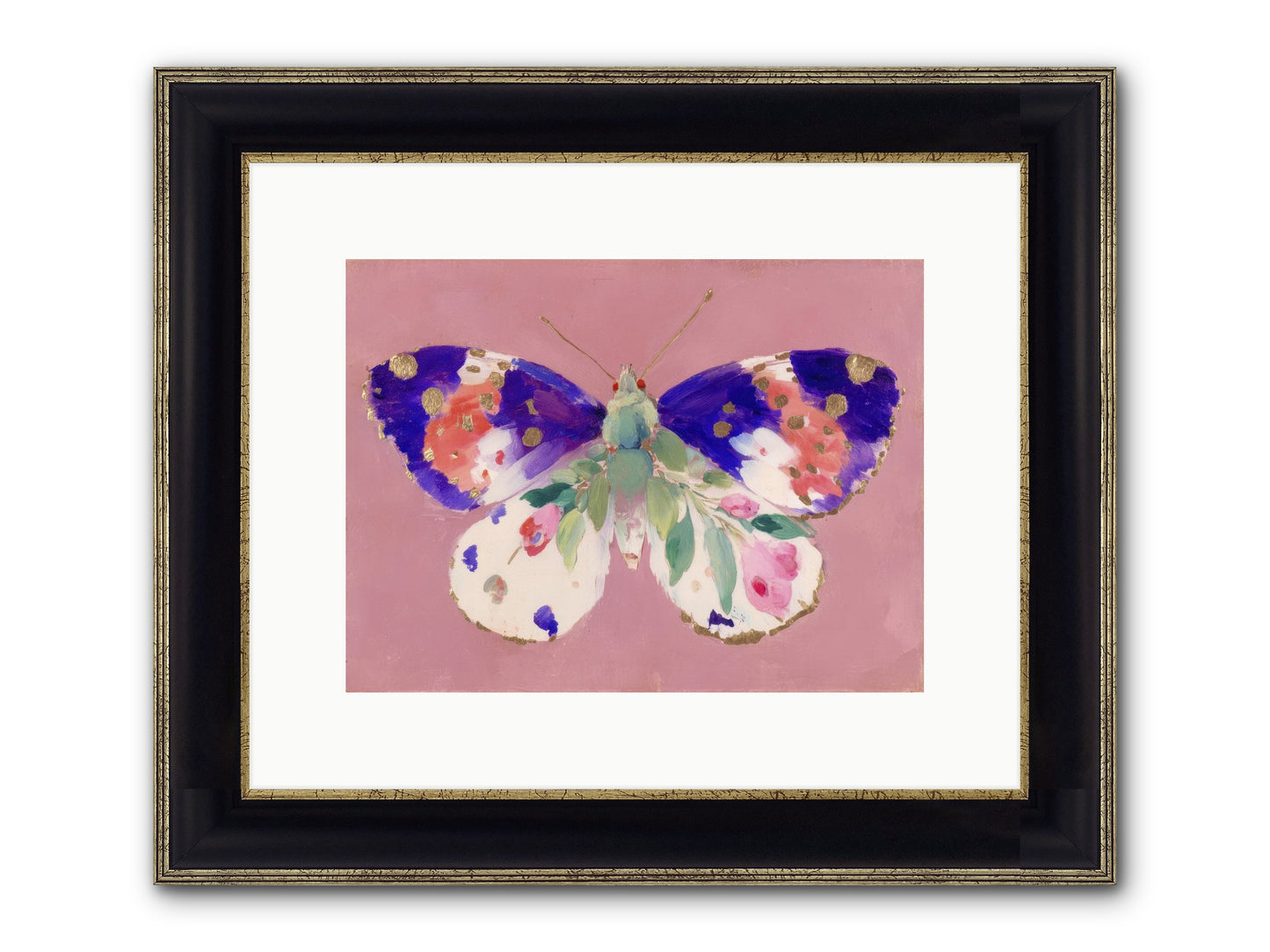 Grace Found Its Mirror Framed Print - Black & Gold 12x9