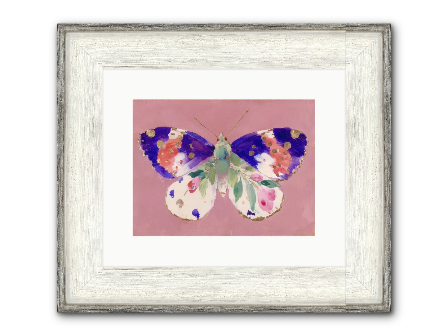 Grace Found Its Mirror Framed Print - Driftwood White 12x9