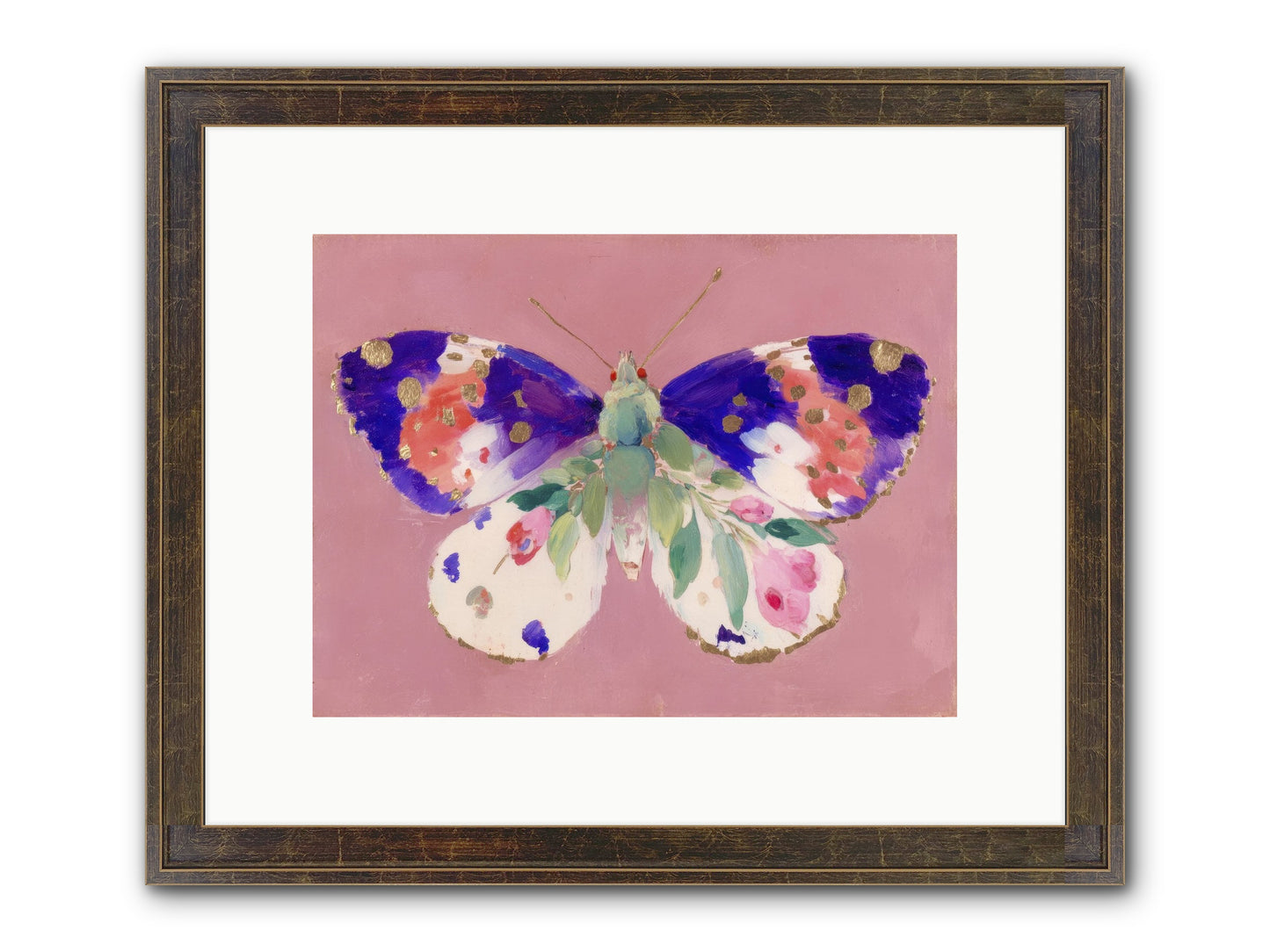 Grace Found Its Mirror Framed Print - Slimwoods Black/Gold 12x9