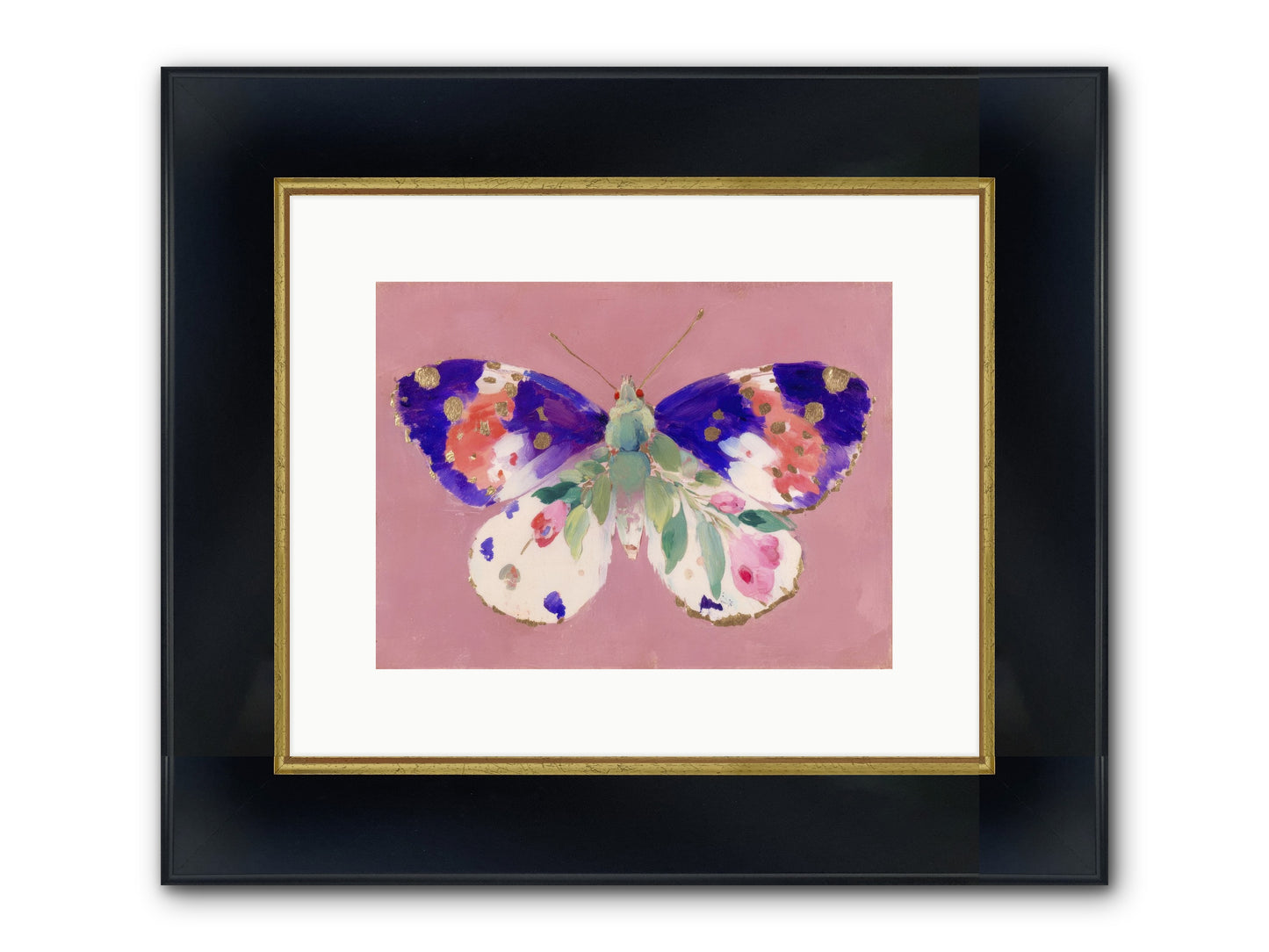 Grace Found Its Mirror Framed Print - Wide Black w/Gold 12x9