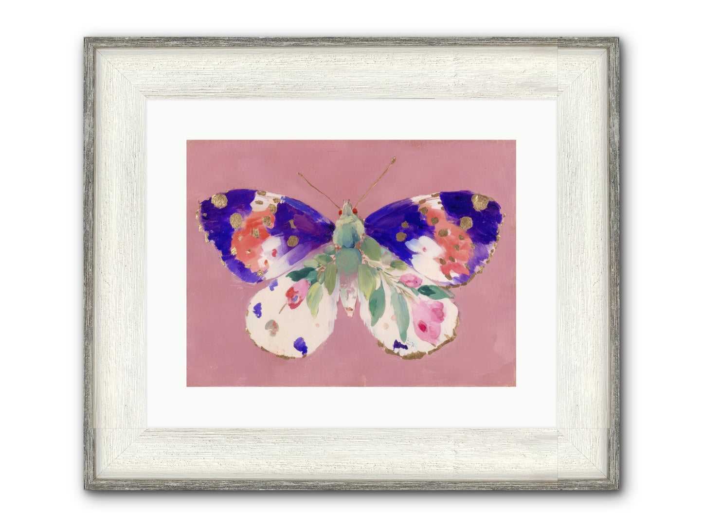 Grace Found Its Mirror Framed Print - Driftwood White 16x12