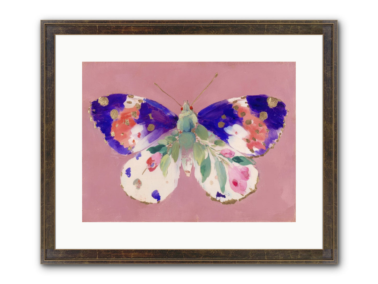 Grace Found Its Mirror Framed Print - Slimwoods Black/Gold 16x12