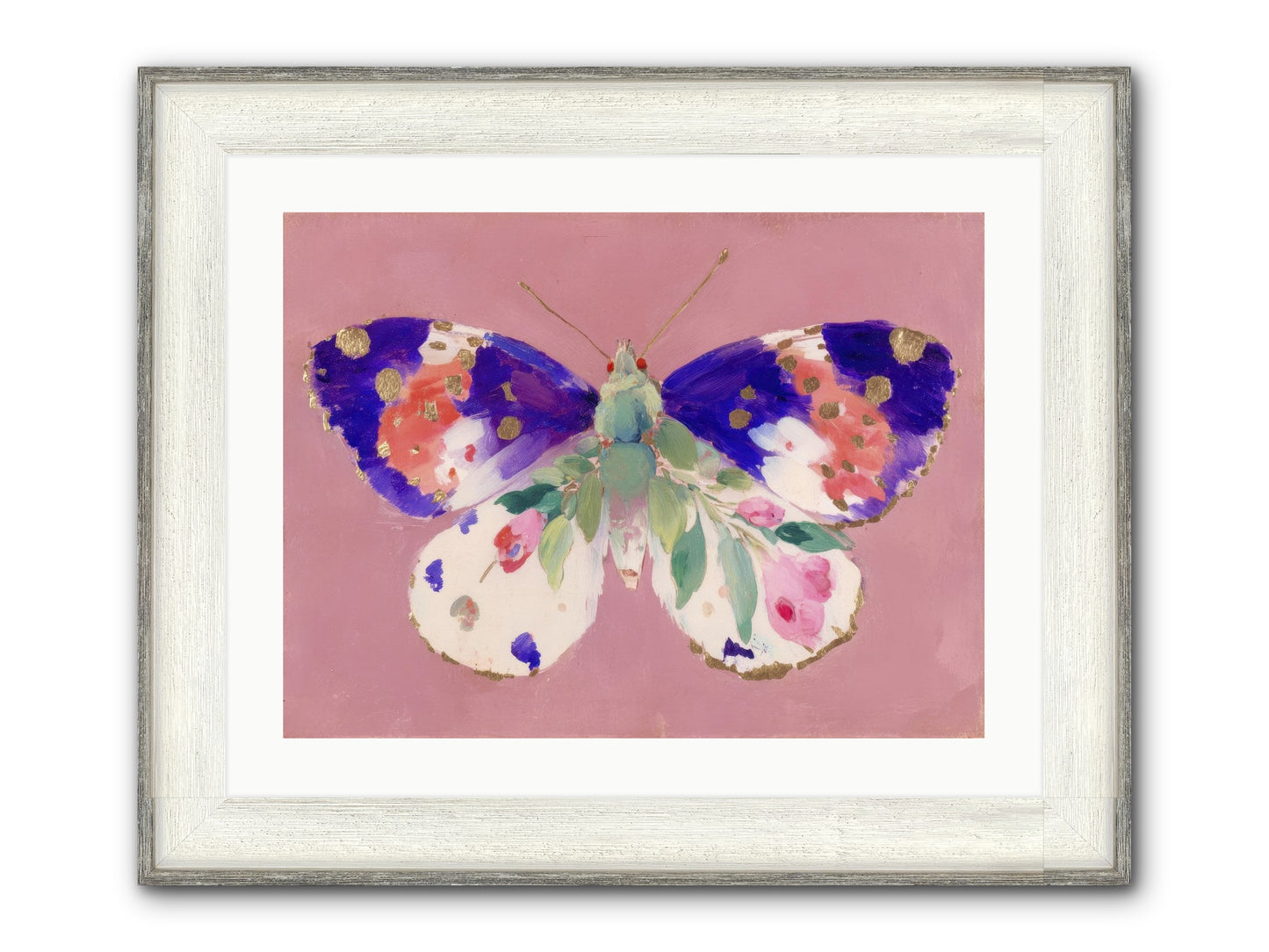 Grace Found Its Mirror Framed Print - Driftwood White 24x18
