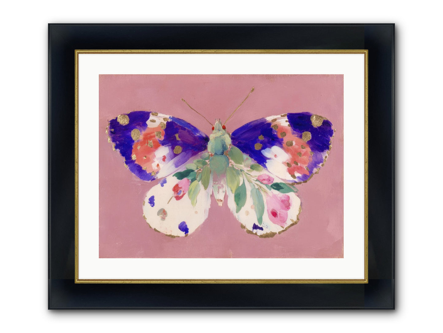 Grace Found Its Mirror Framed Print - Wide Black w/Gold 24x18