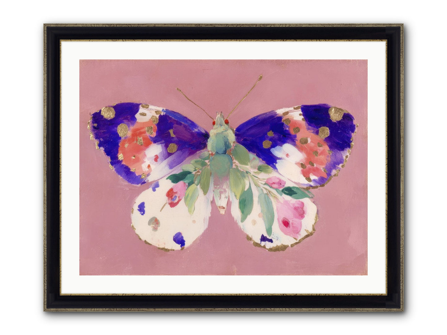 Grace Found Its Mirror Framed Print - Black & Gold 32x24