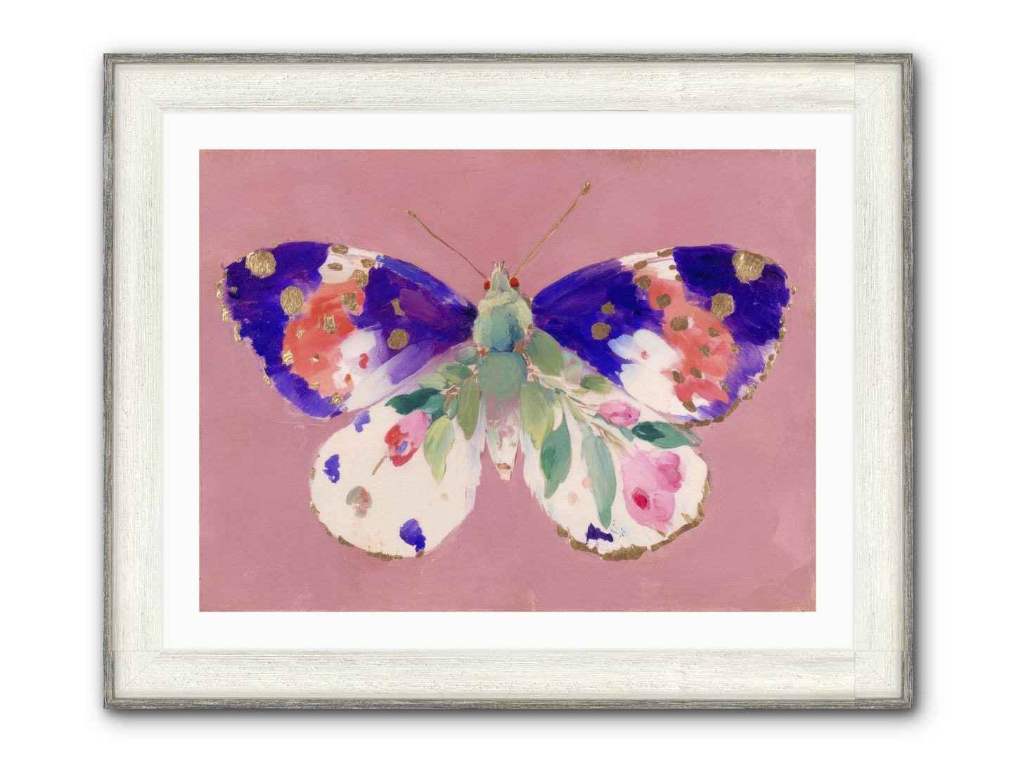 Grace Found Its Mirror Framed Print - Driftwood White 32x24