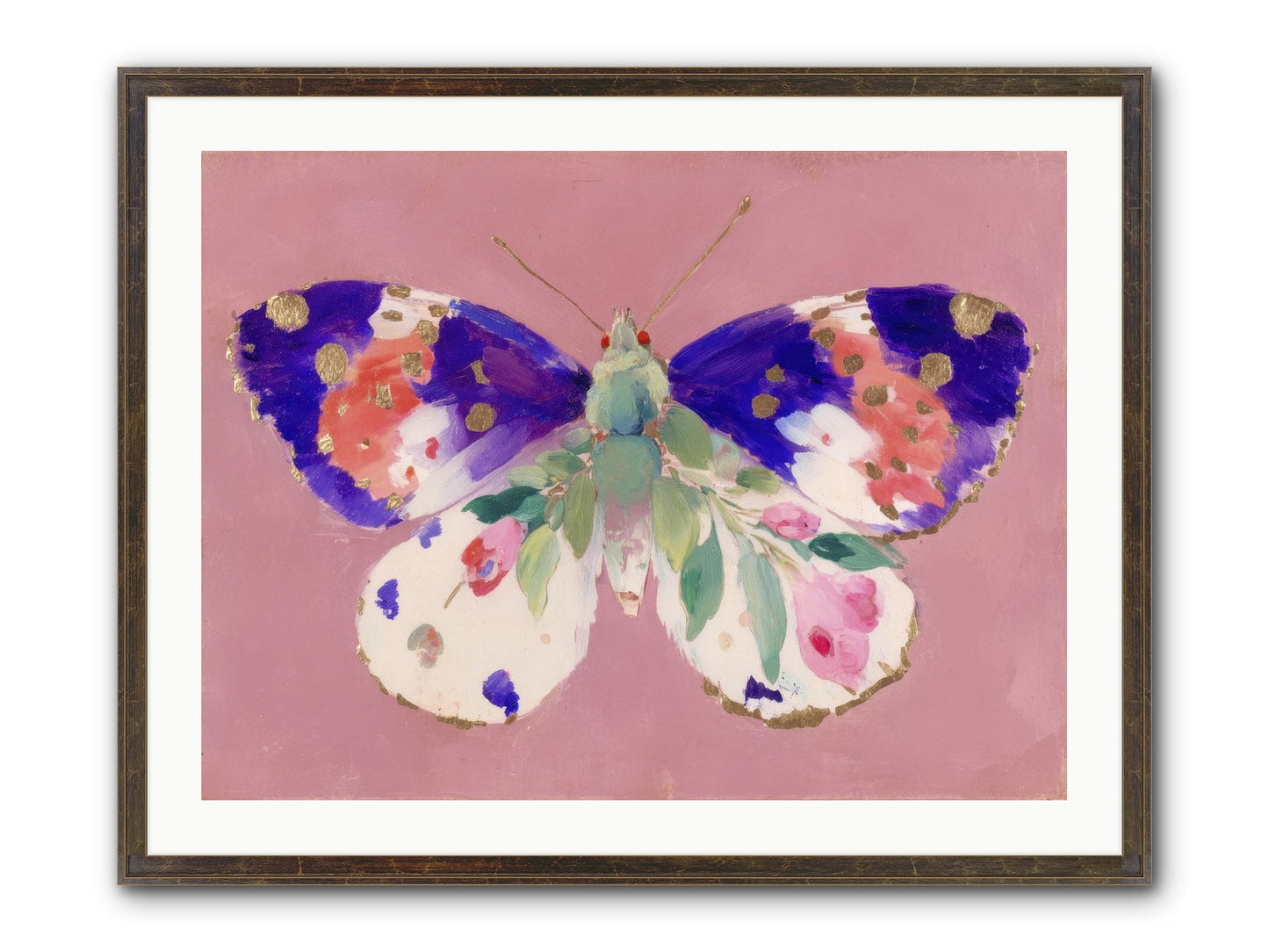 Grace Found Its Mirror Framed Print - Slimwoods Black/Gold 32x24