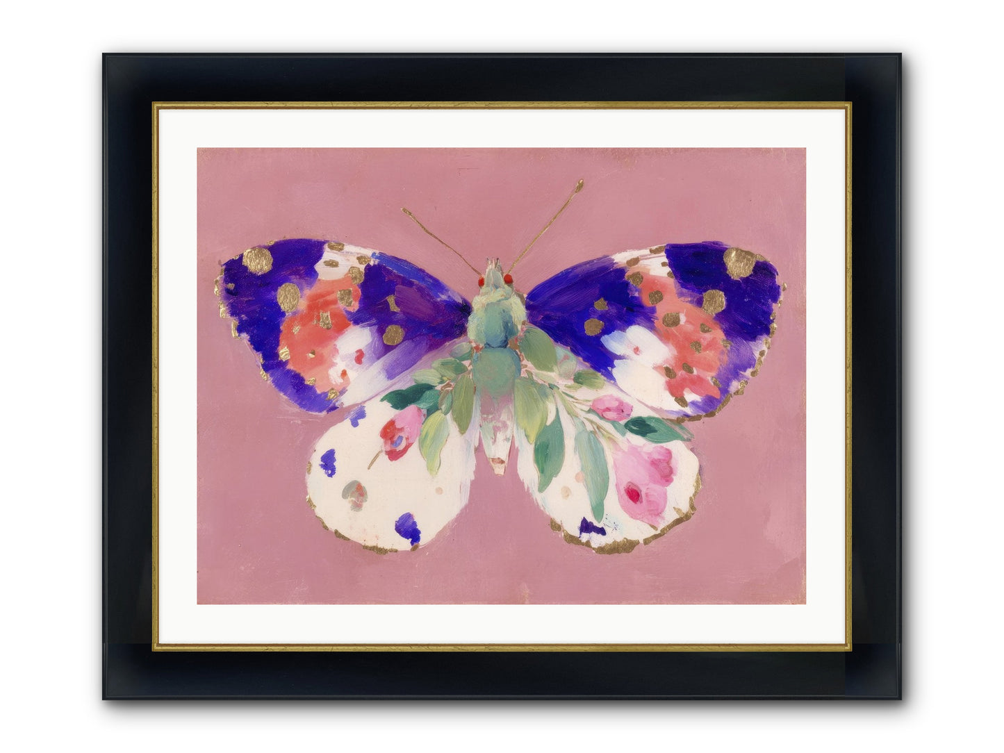Grace Found Its Mirror Framed Print - Wide Black w/Gold 32x24