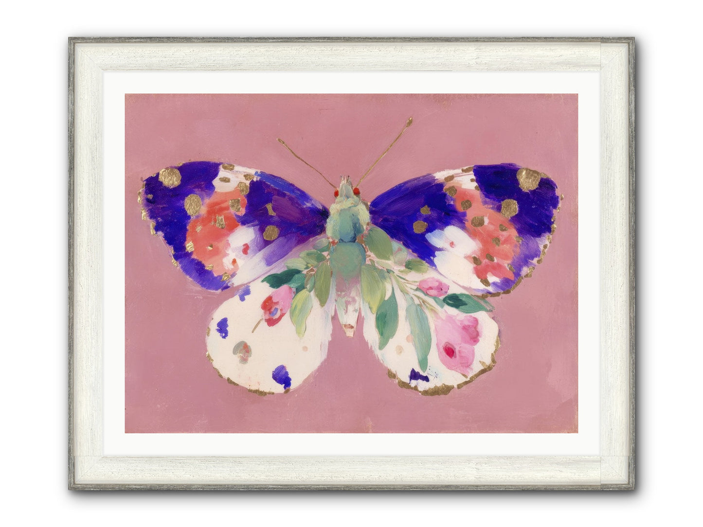 Grace Found Its Mirror Framed Print - Driftwood White 40x30