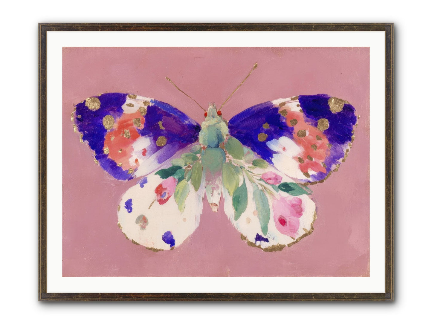 Grace Found Its Mirror Framed Print - Slimwoods Black/Gold 40x30