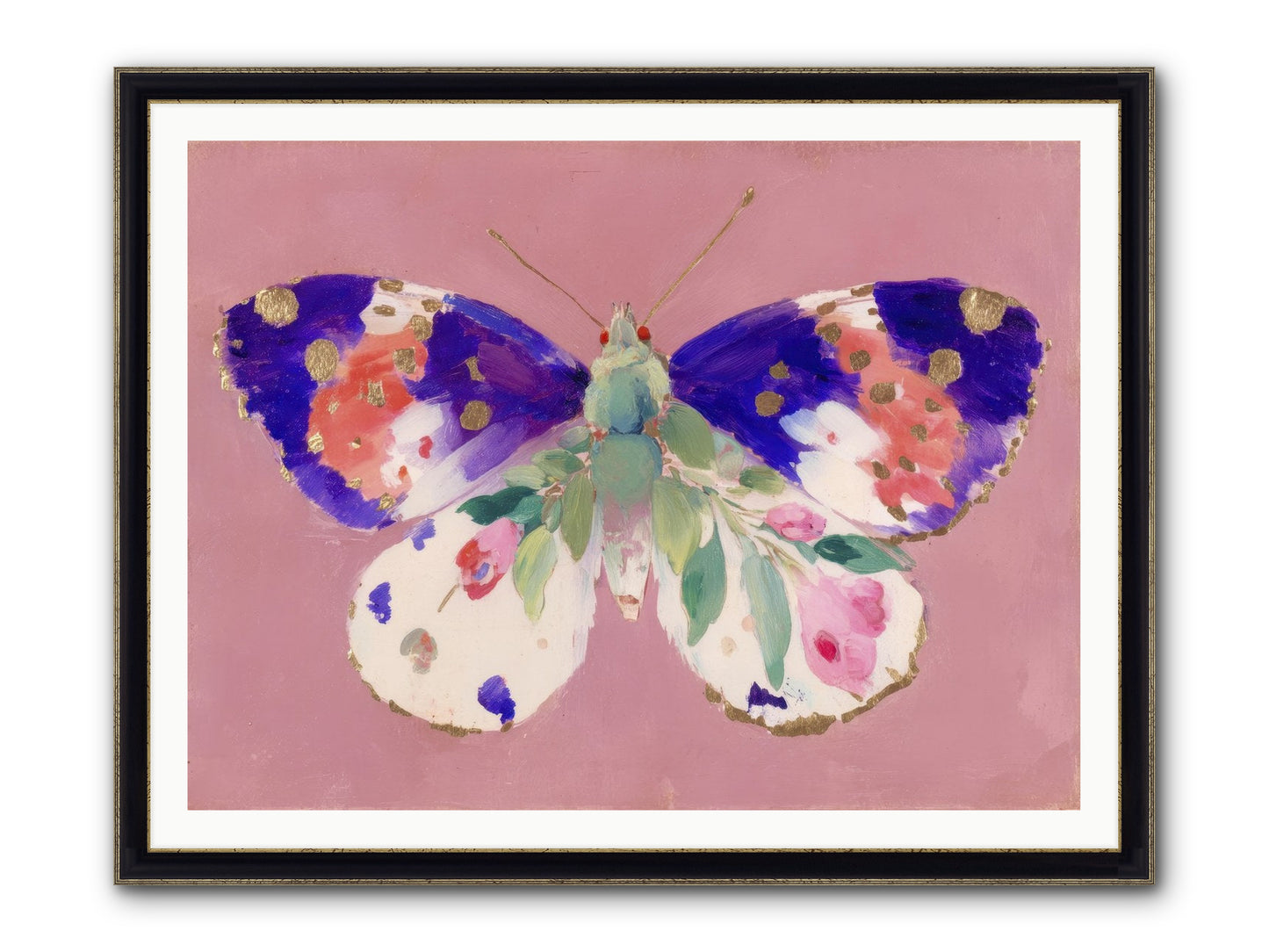 Grace Found Its Mirror Framed Print - Black & Gold 48x36