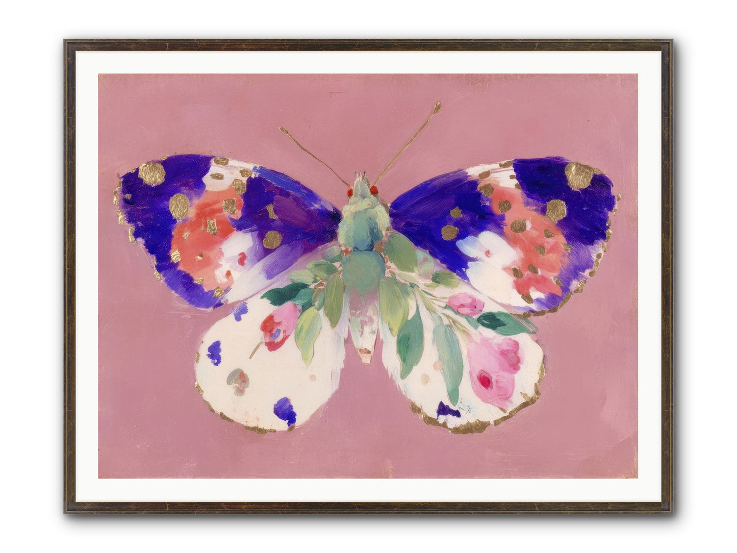 Grace Found Its Mirror Framed Print - Slimwoods Black/Gold 48x36