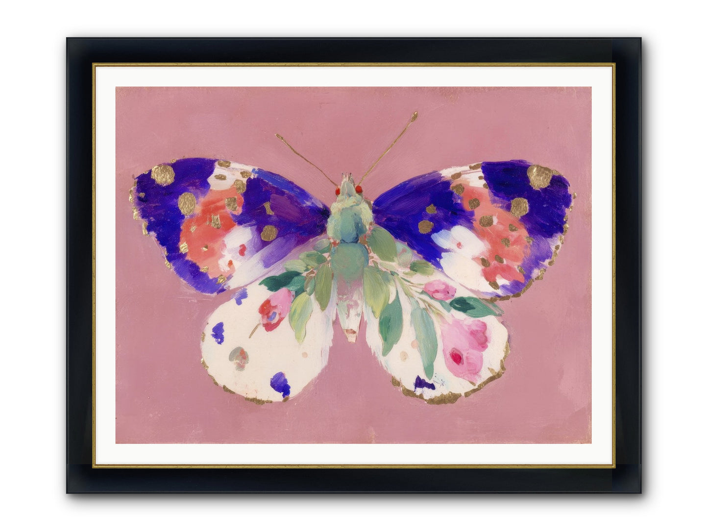 Grace Found Its Mirror Framed Print - Wide Black w/Gold 48x36