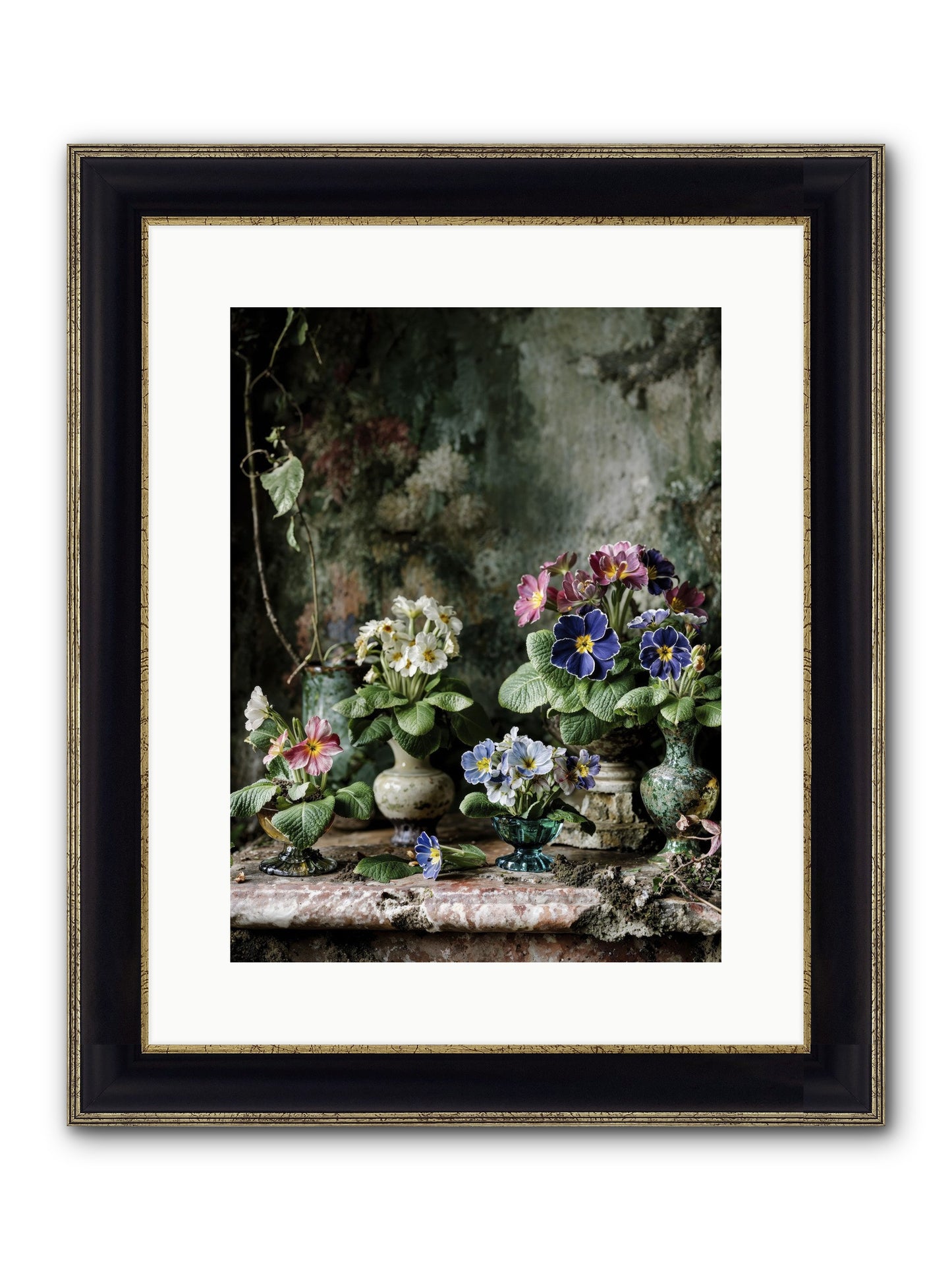 Grace Grows Here Framed Print - Black & Gold 12x16