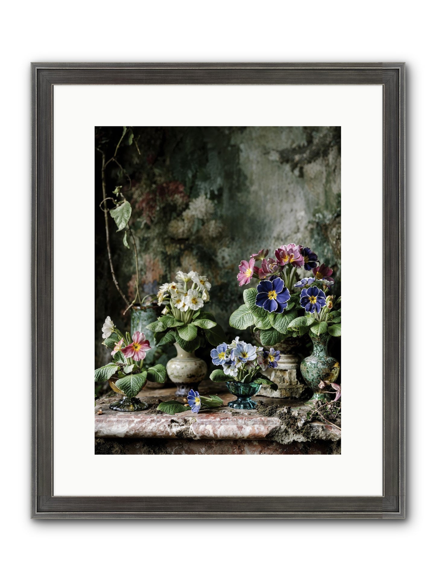 Grace Grows Here Framed Print - Slimwoods Black/Silver 12x16