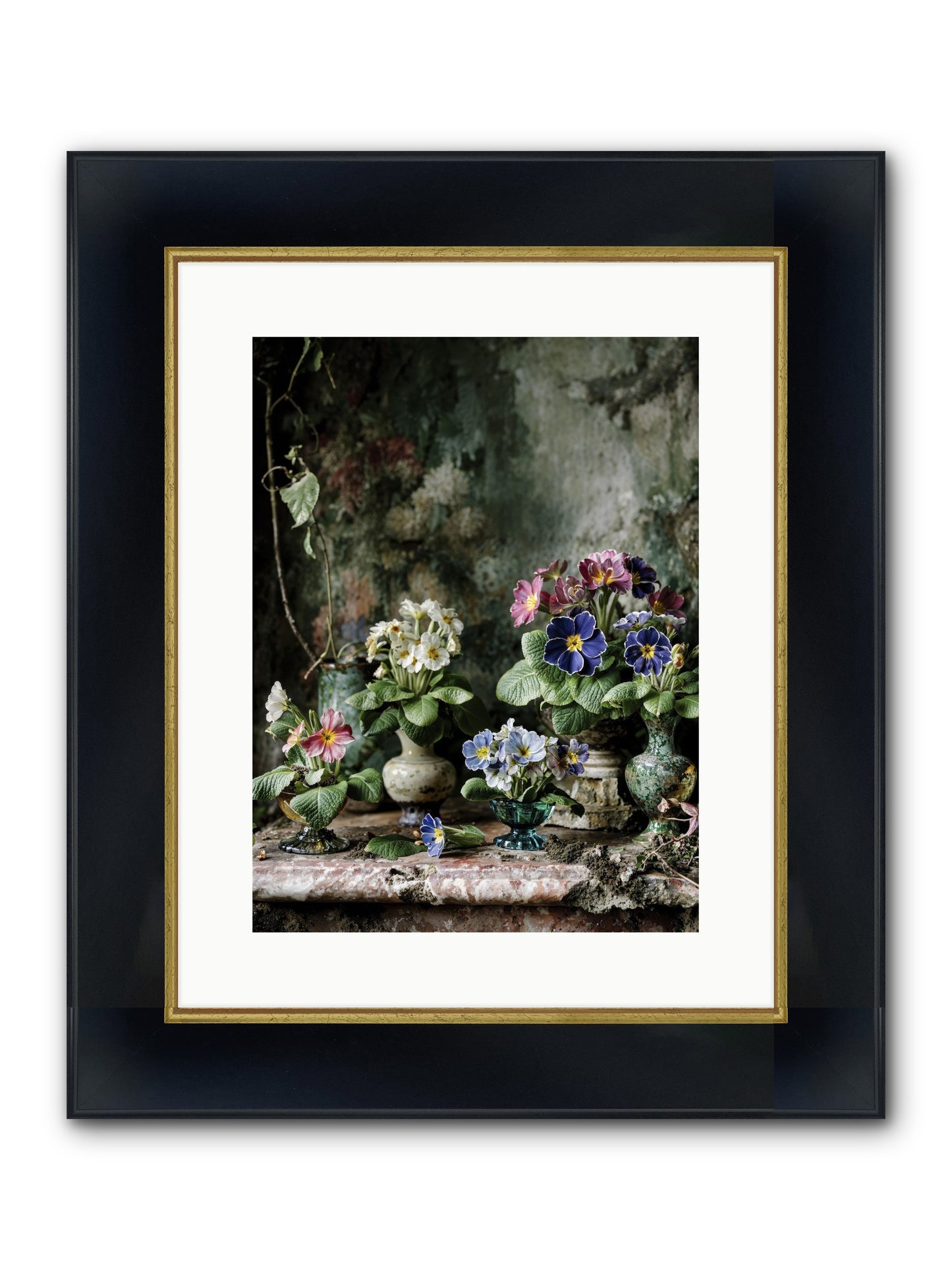 Grace Grows Here Framed Print - Wide Black w/Gold 12x16
