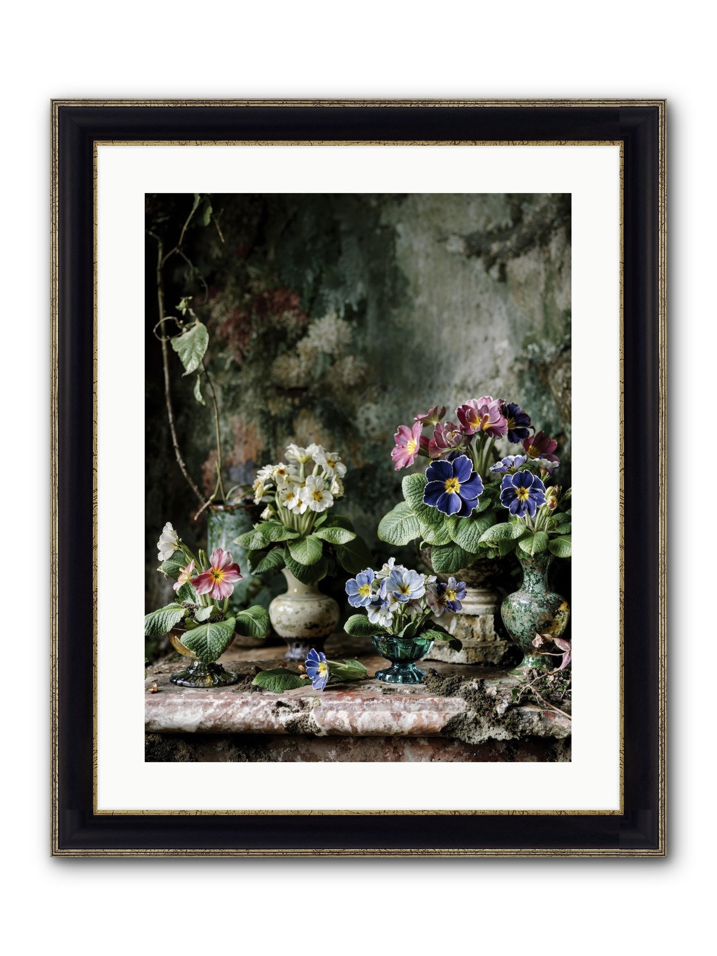 Grace Grows Here Framed Print - Black & Gold 18x24