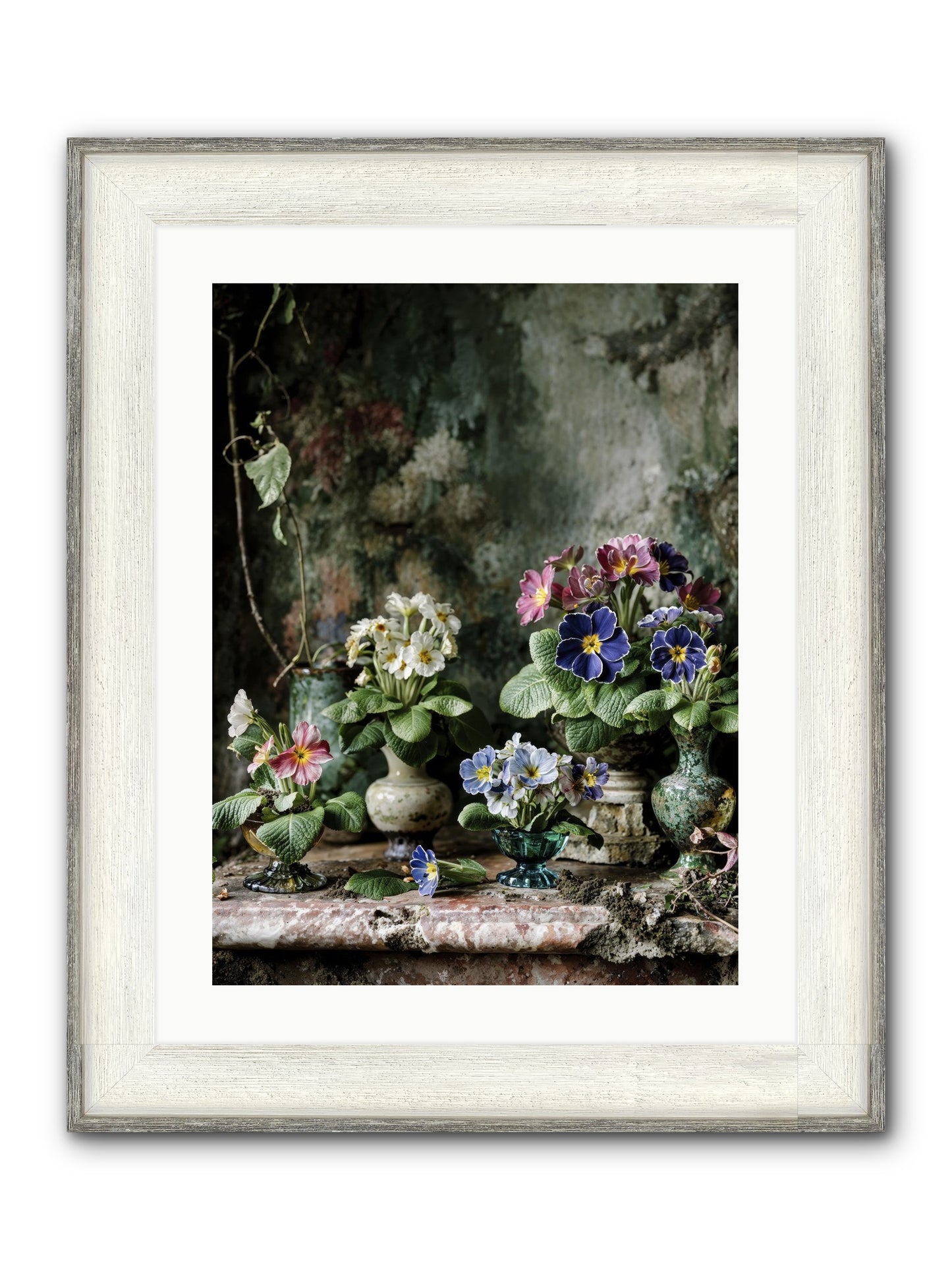Grace Grows Here Framed Print - Driftwood White 18x24