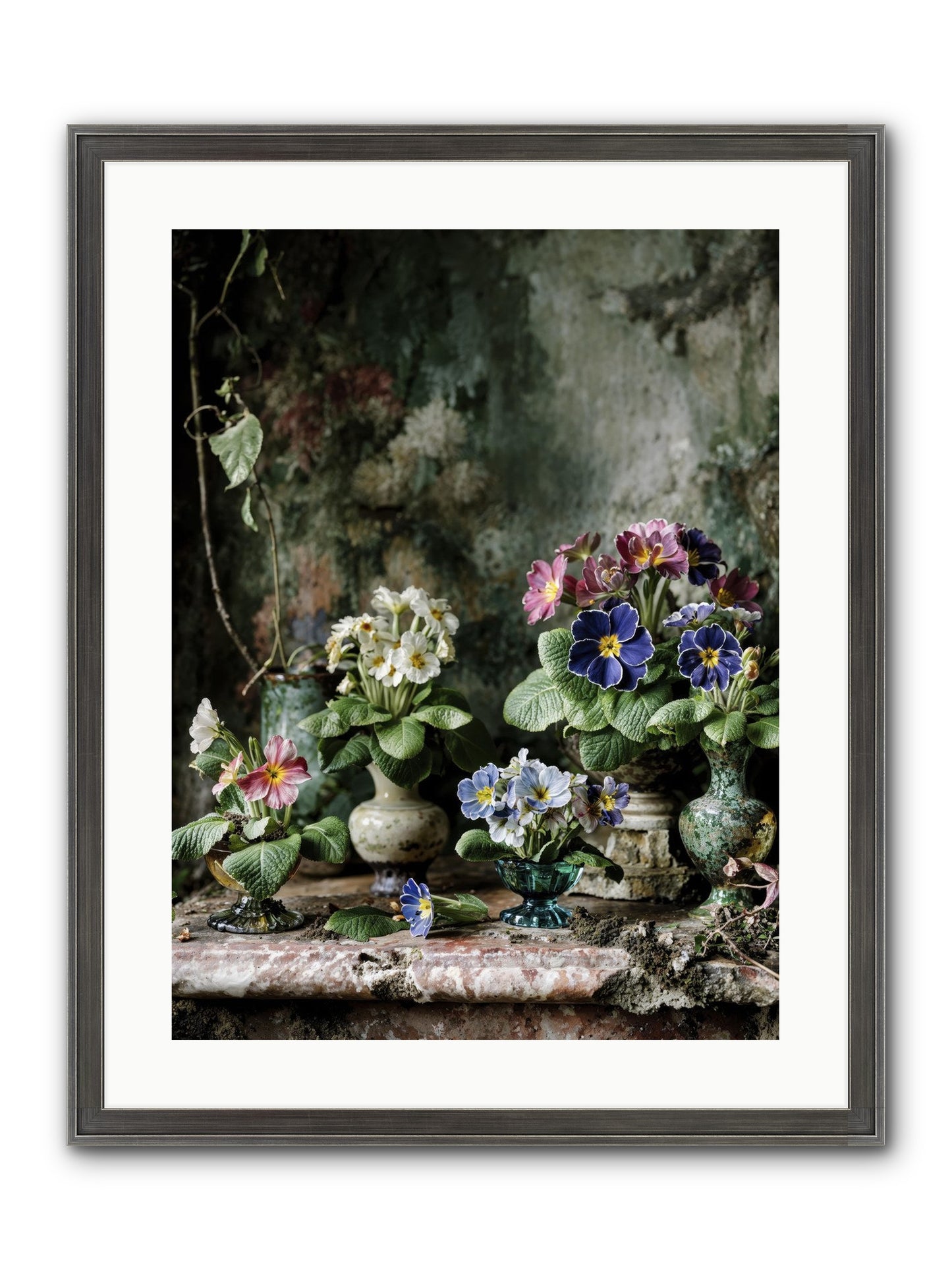 Grace Grows Here Framed Print - Slimwoods Black/Silver 18x24