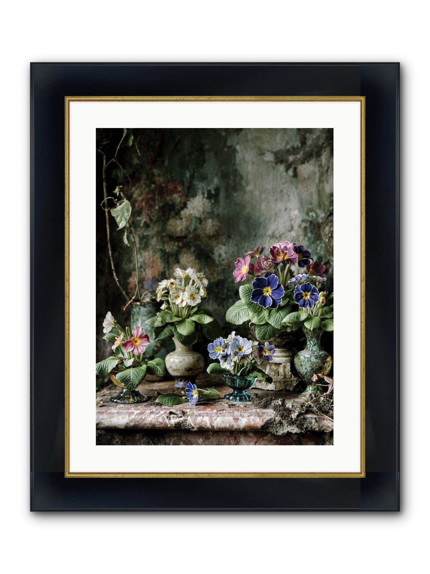 Grace Grows Here Framed Print - Wide Black w/Gold 18x24