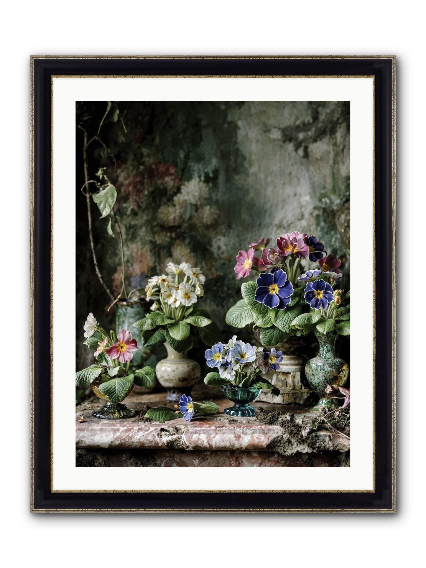 Grace Grows Here Framed Print - Black & Gold 24x32
