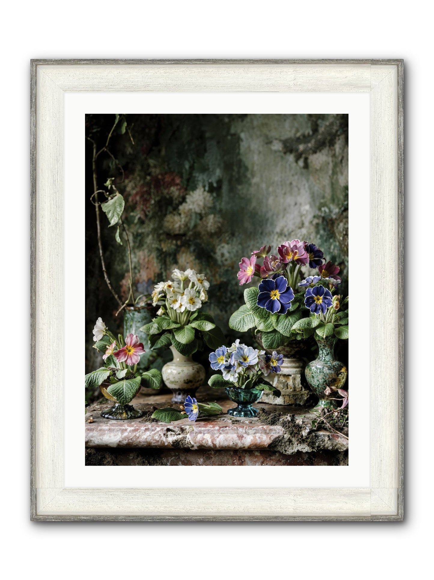 Grace Grows Here Framed Print - Driftwood White 24x32