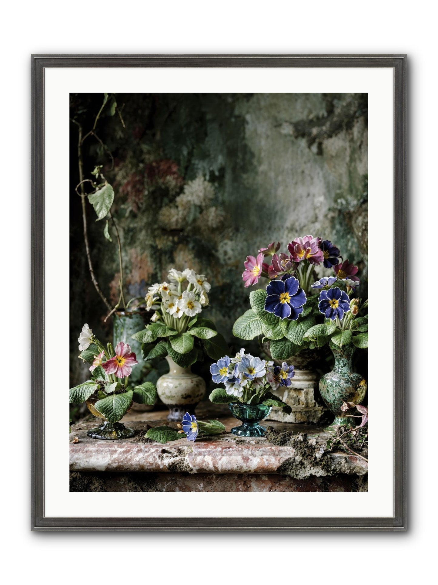 Grace Grows Here Framed Print - Slimwoods Black/Silver 24x32