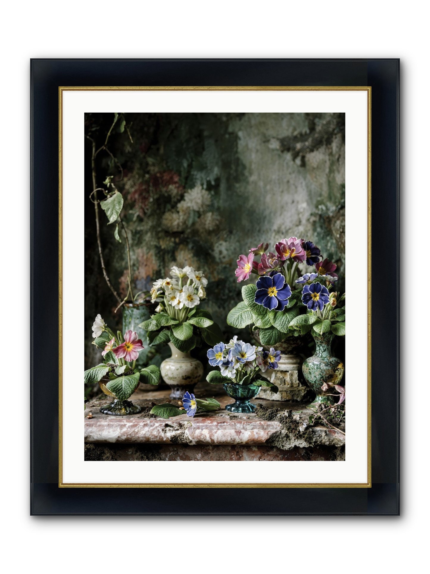 Grace Grows Here Framed Print - Wide Black w/Gold 24x32