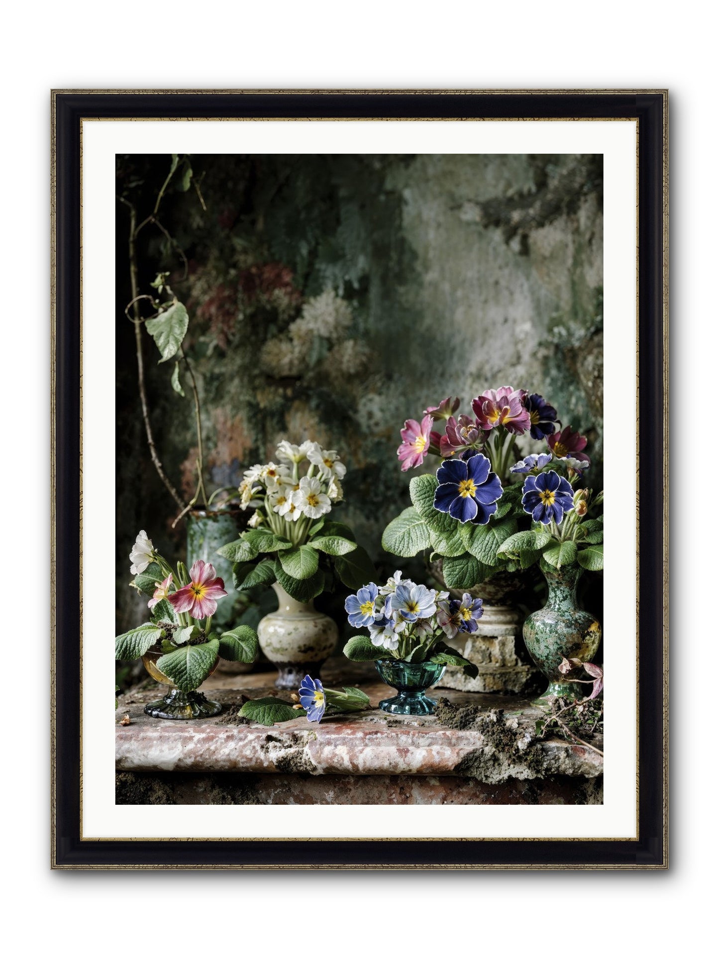 Grace Grows Here Framed Print - Black & Gold 30x40