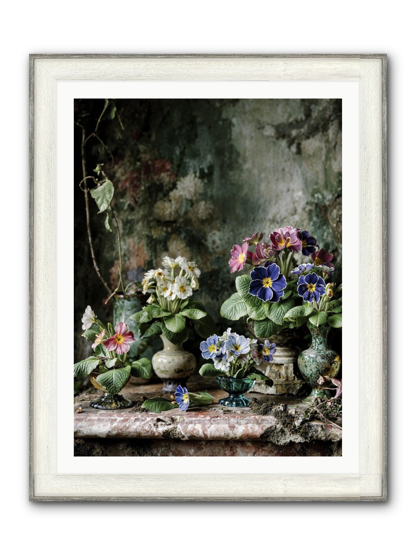 Grace Grows Here Framed Print - Driftwood White 30x40