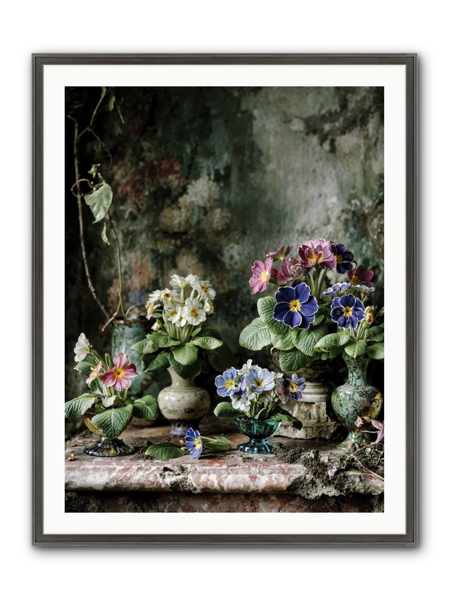 Grace Grows Here Framed Print - Slimwoods Black/Silver 30x40
