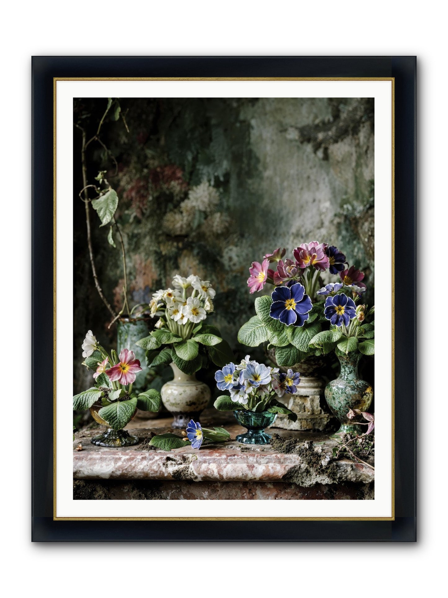 Grace Grows Here Framed Print - Wide Black w/Gold 36x48