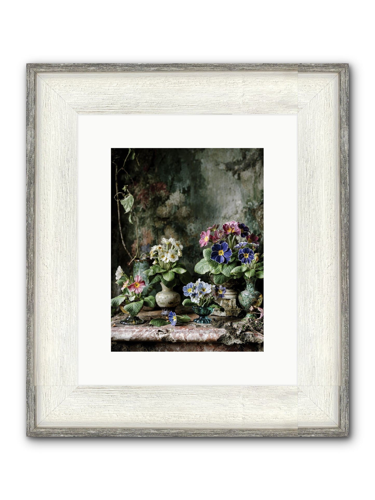 Grace Grows Here Framed Print - Driftwood White 9x12