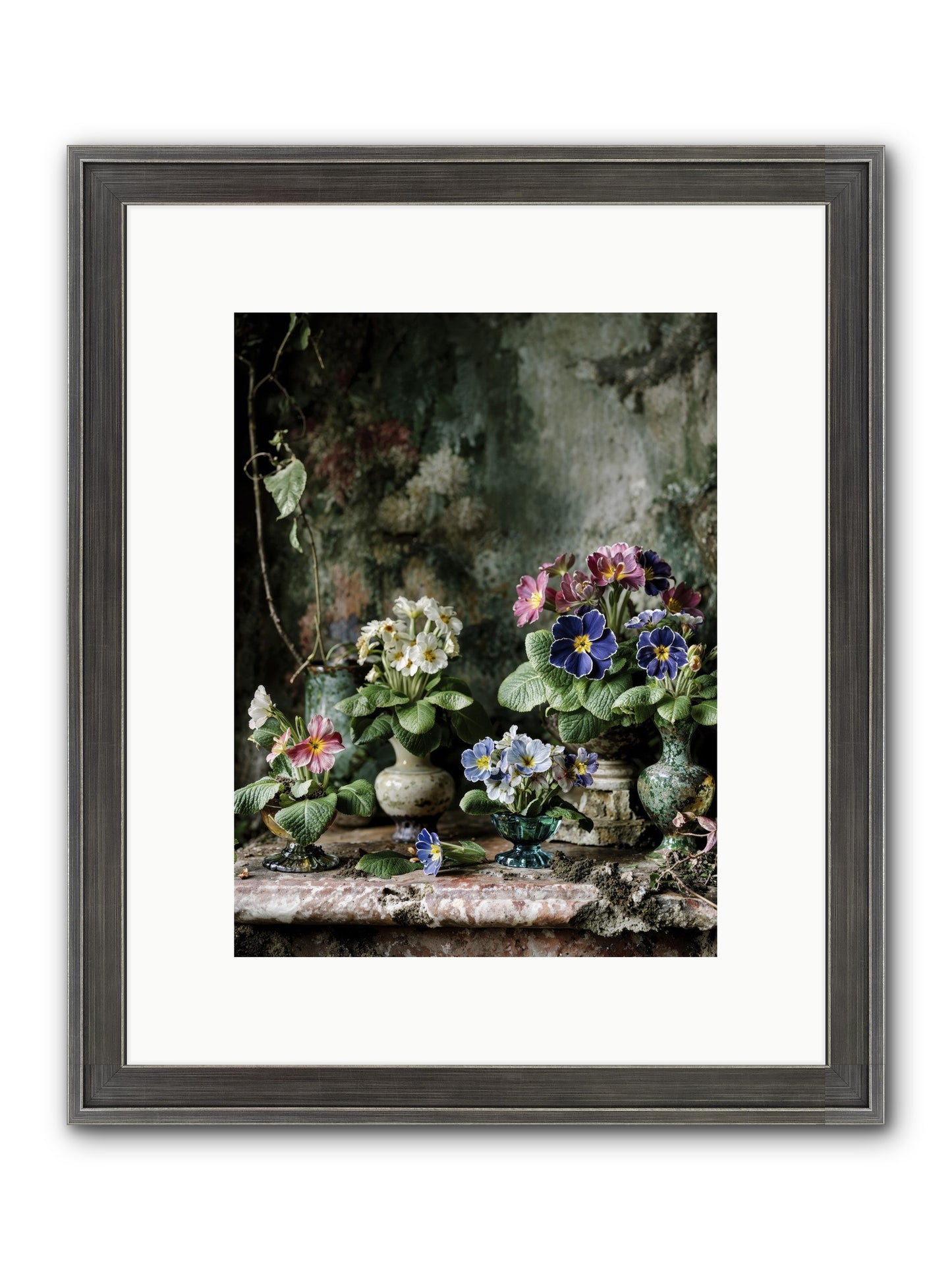 Grace Grows Here Framed Print - Slimwoods Black/Silver 9x12