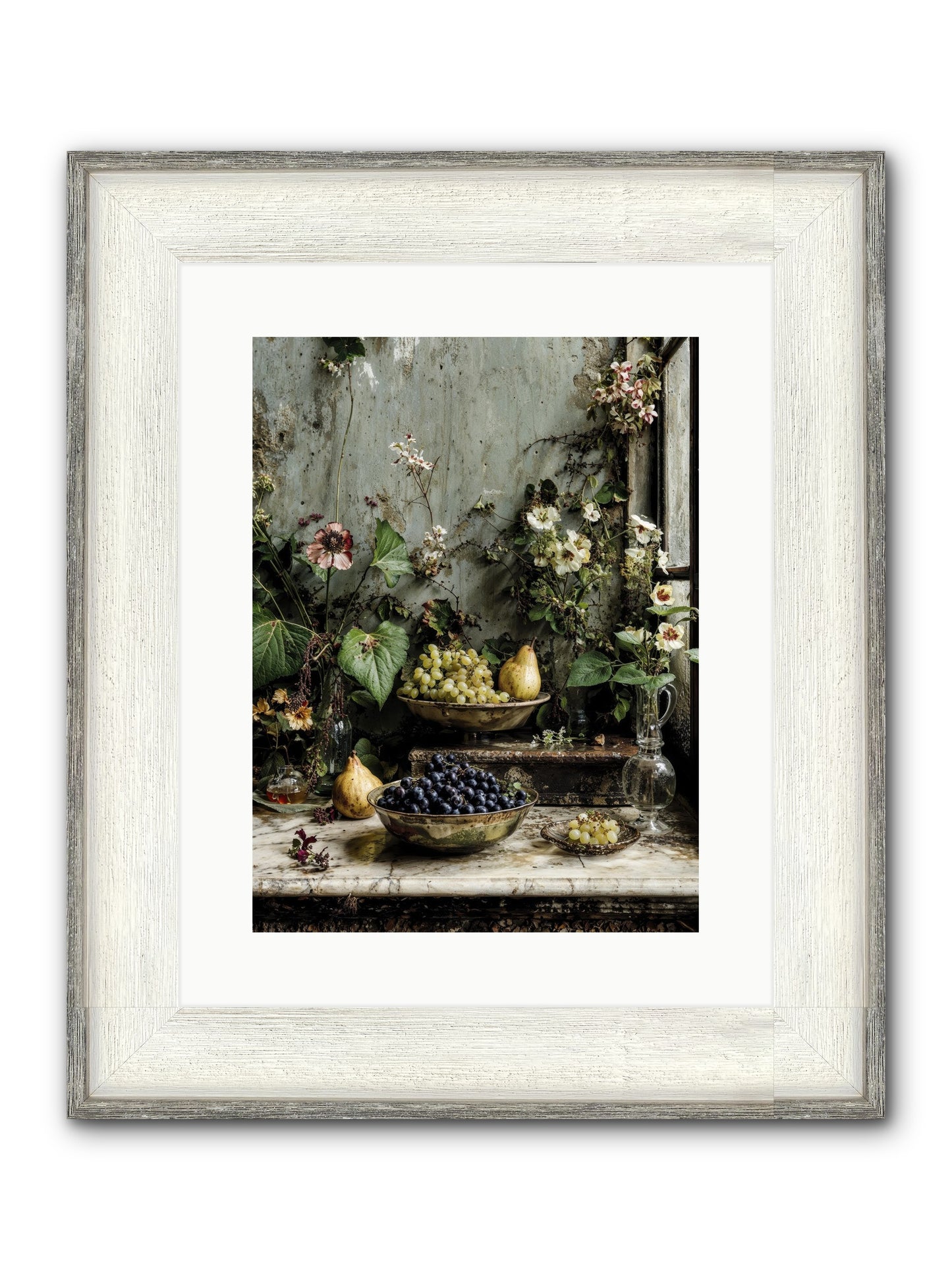 Grace Lives Askew Framed Print - Driftwood White 12x16