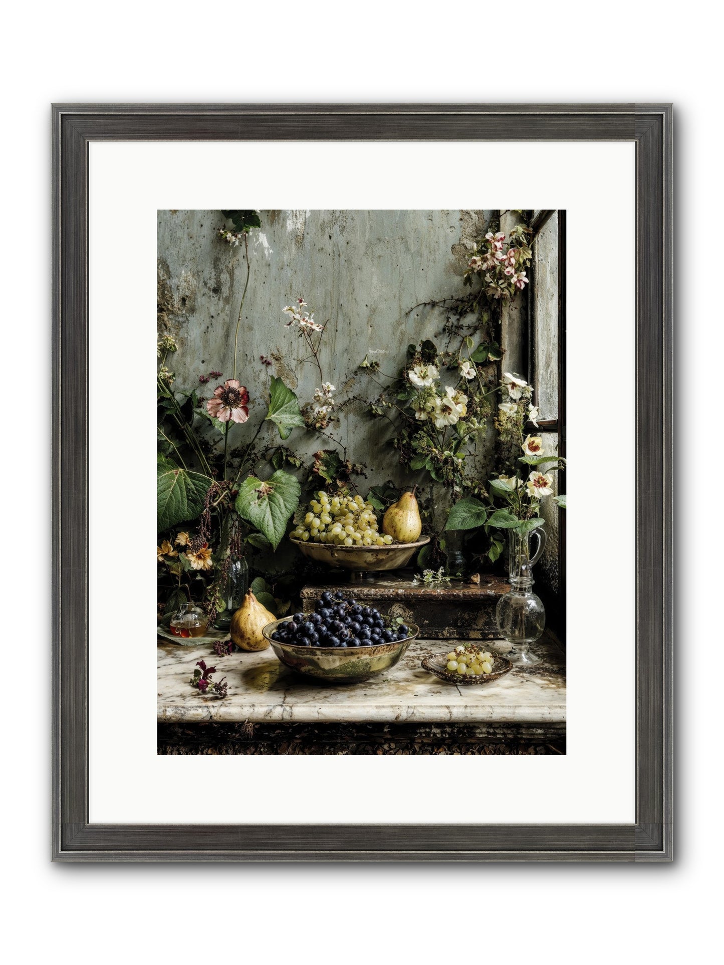 Grace Lives Askew Framed Print - Slimwoods Black/Silver 12x16
