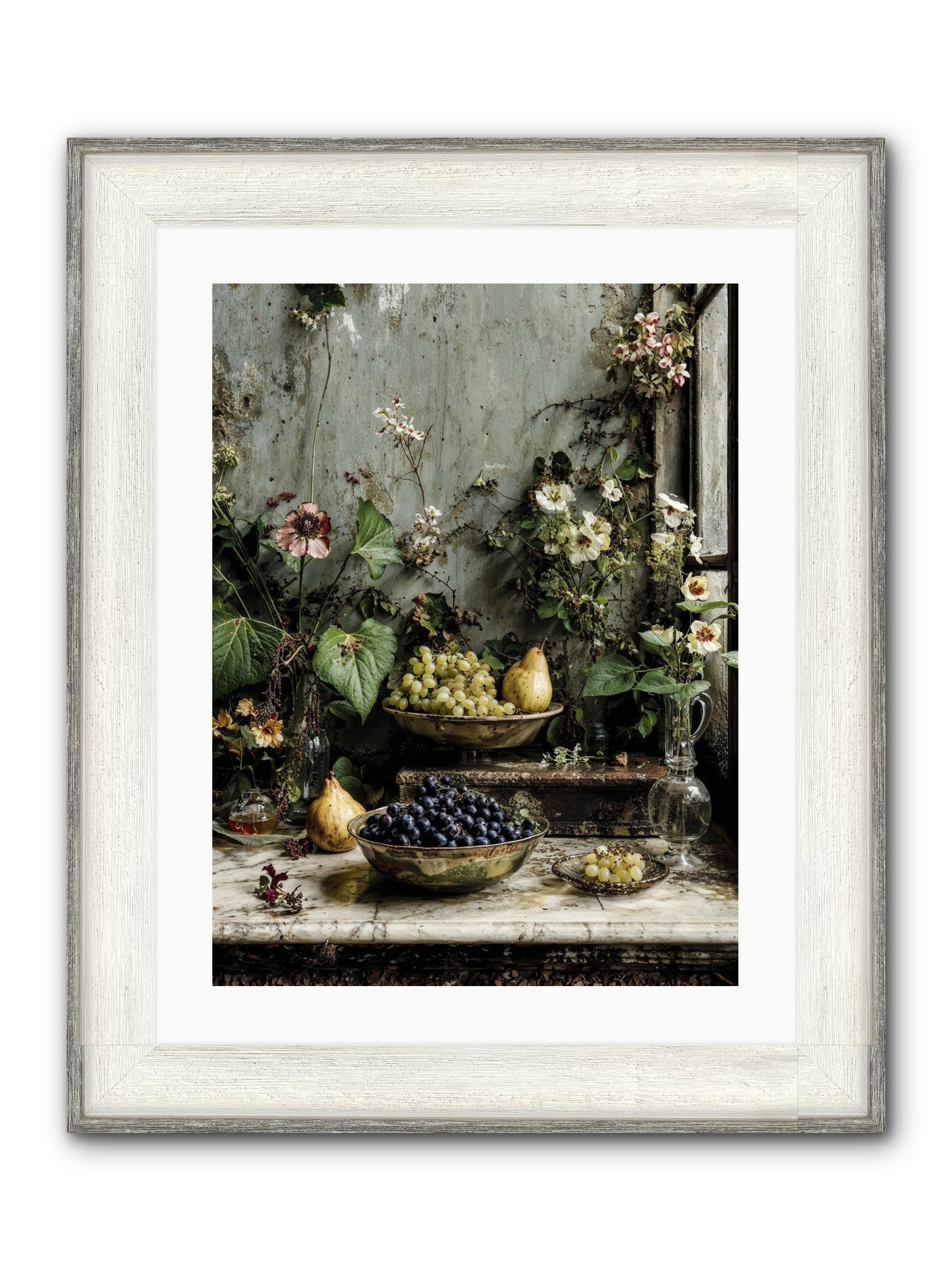 Grace Lives Askew Framed Print - Driftwood White 18x24