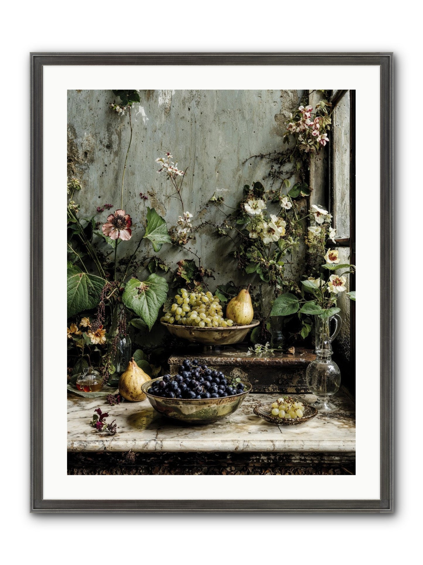 Grace Lives Askew Framed Print - Slimwoods Black/Silver 24x32
