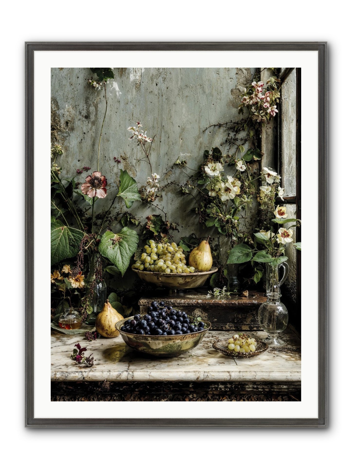 Grace Lives Askew Framed Print - Slimwoods Black/Silver 30x40