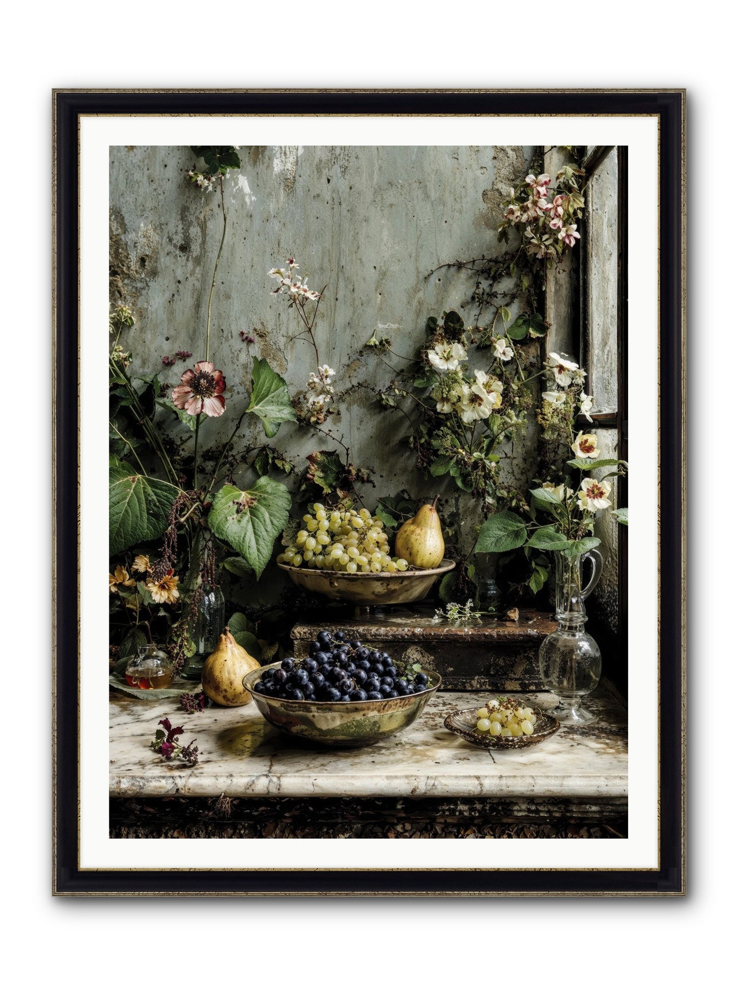 Grace Lives Askew Framed Print - Black & Gold 36x48