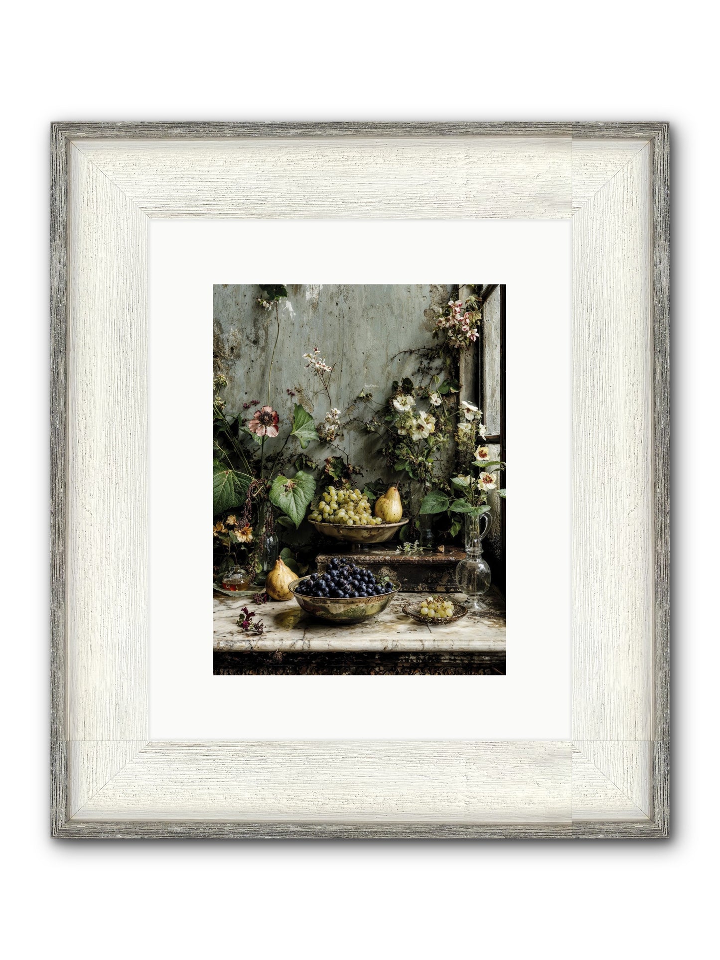 Grace Lives Askew Framed Print - Driftwood White 9x12
