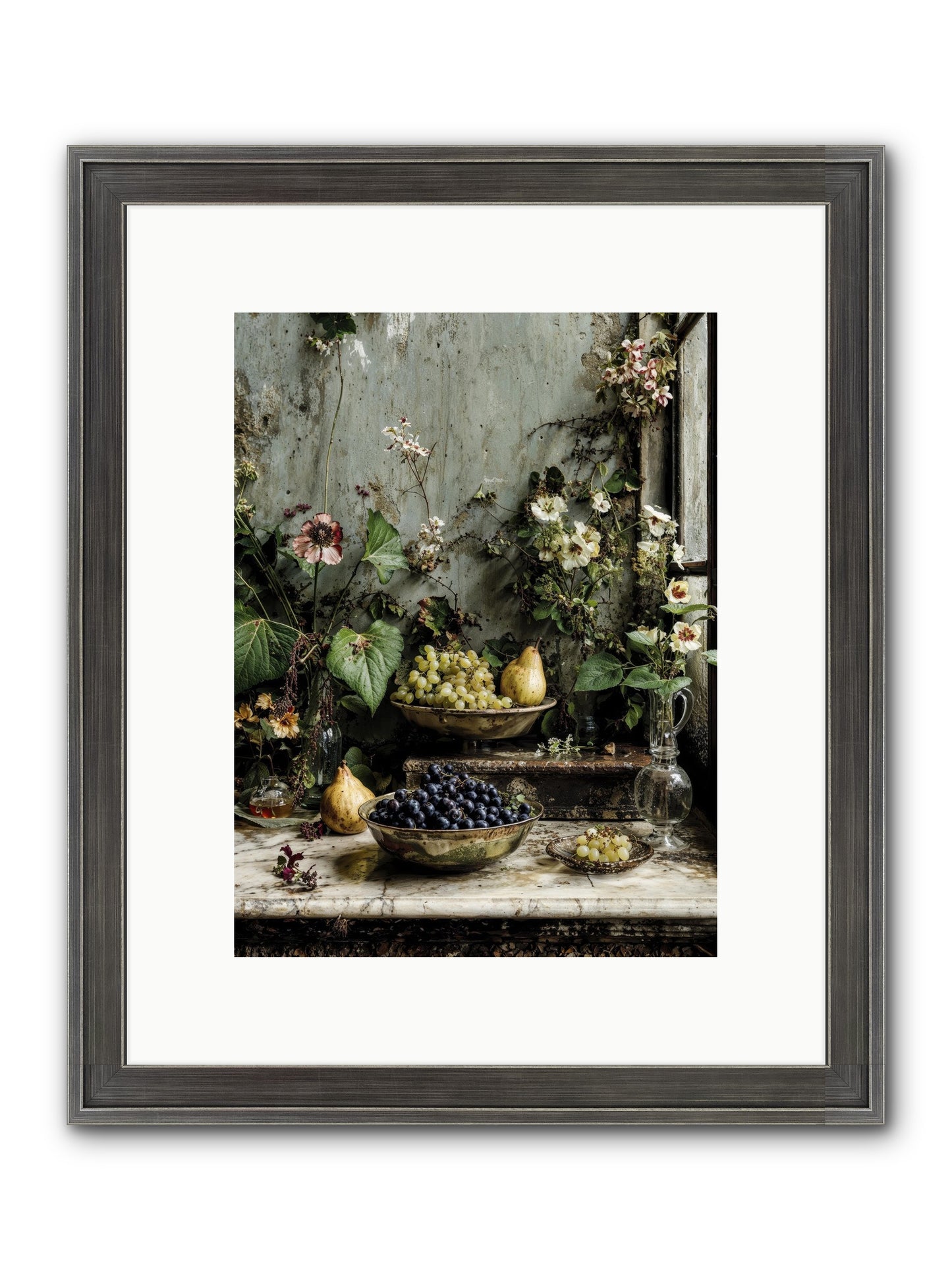 Grace Lives Askew Framed Print - Slimwoods Black/Silver 9x12
