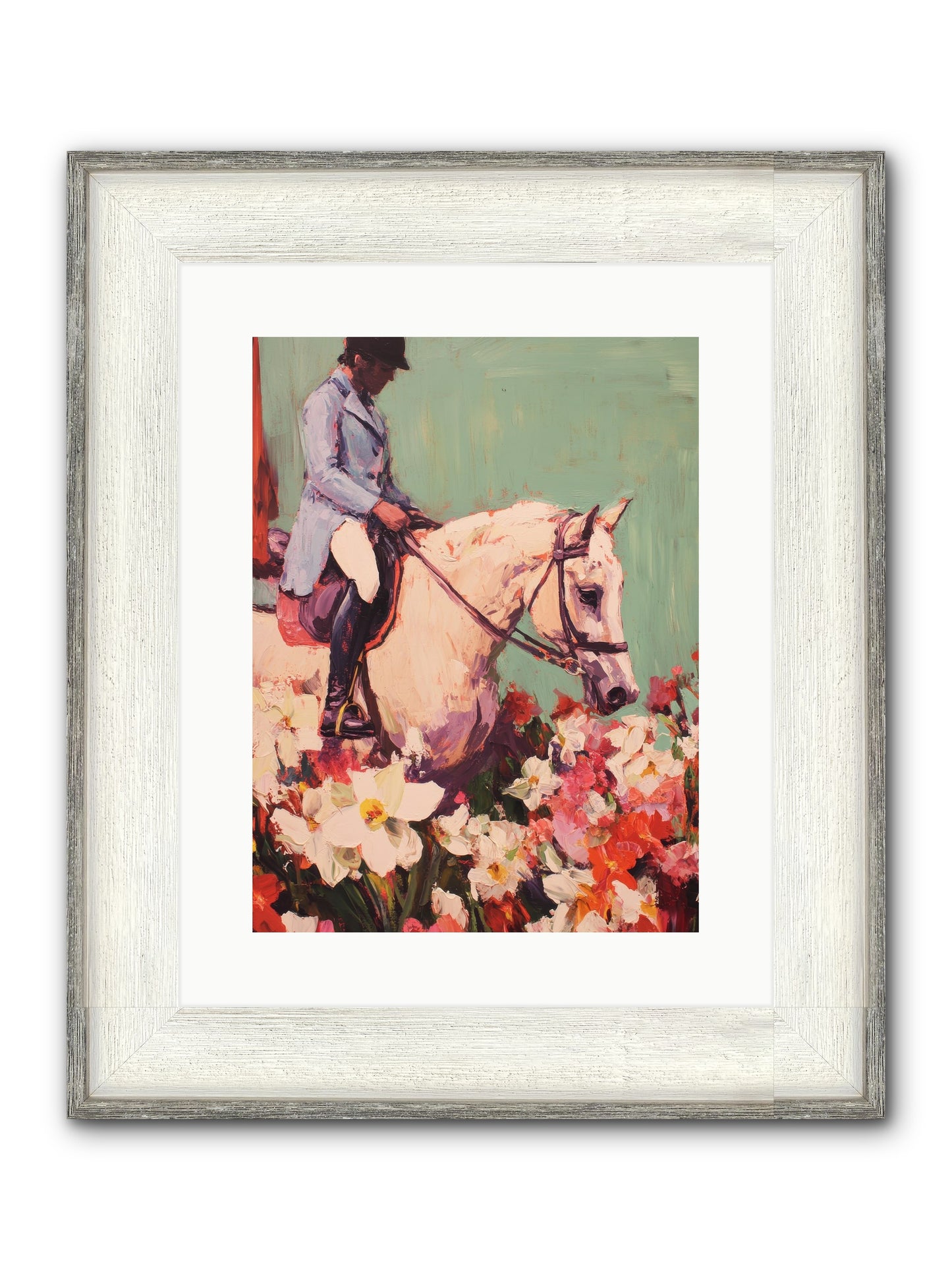 Graceful Biography Framed Print - Driftwood White 12x16