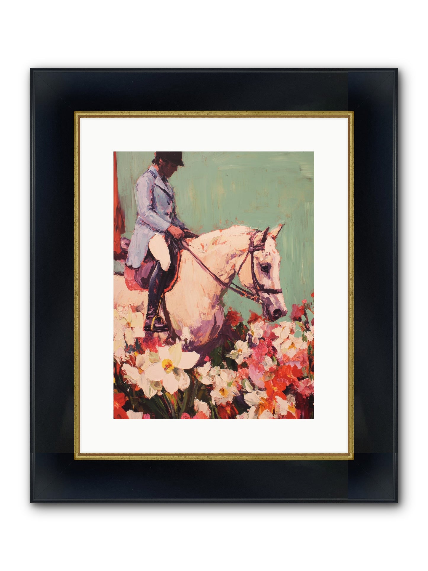 Graceful Biography Framed Print - Wide Black w/Gold 12x16