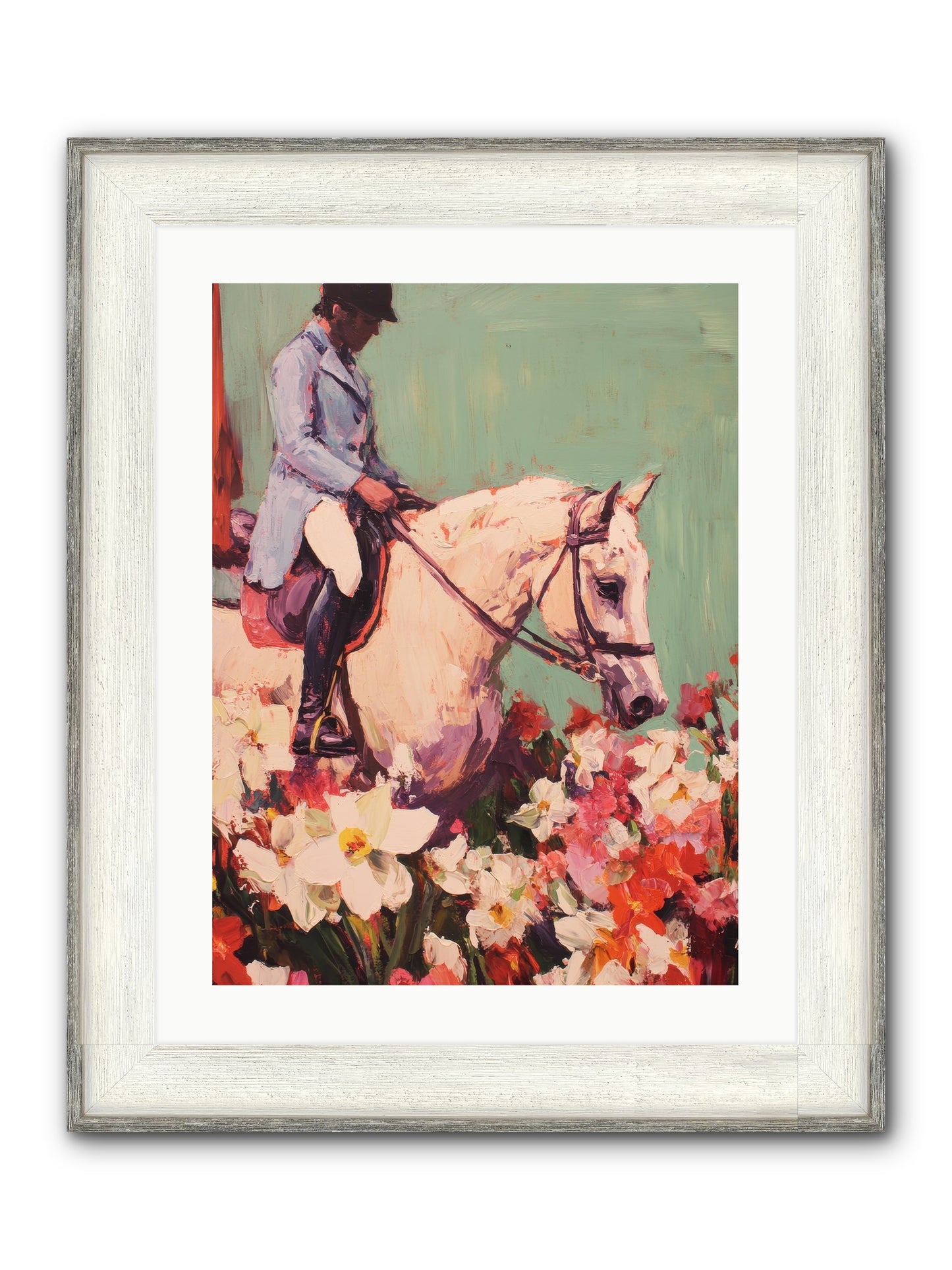 Graceful Biography Framed Print - Driftwood White 18x24
