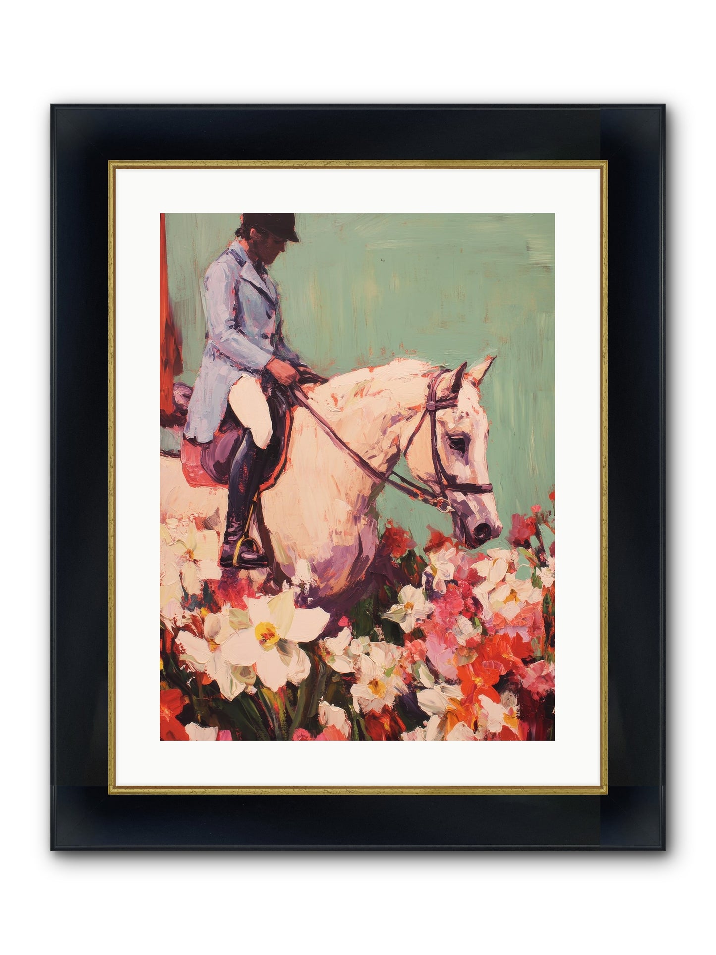 Graceful Biography Framed Print - Wide Black w/Gold 18x24