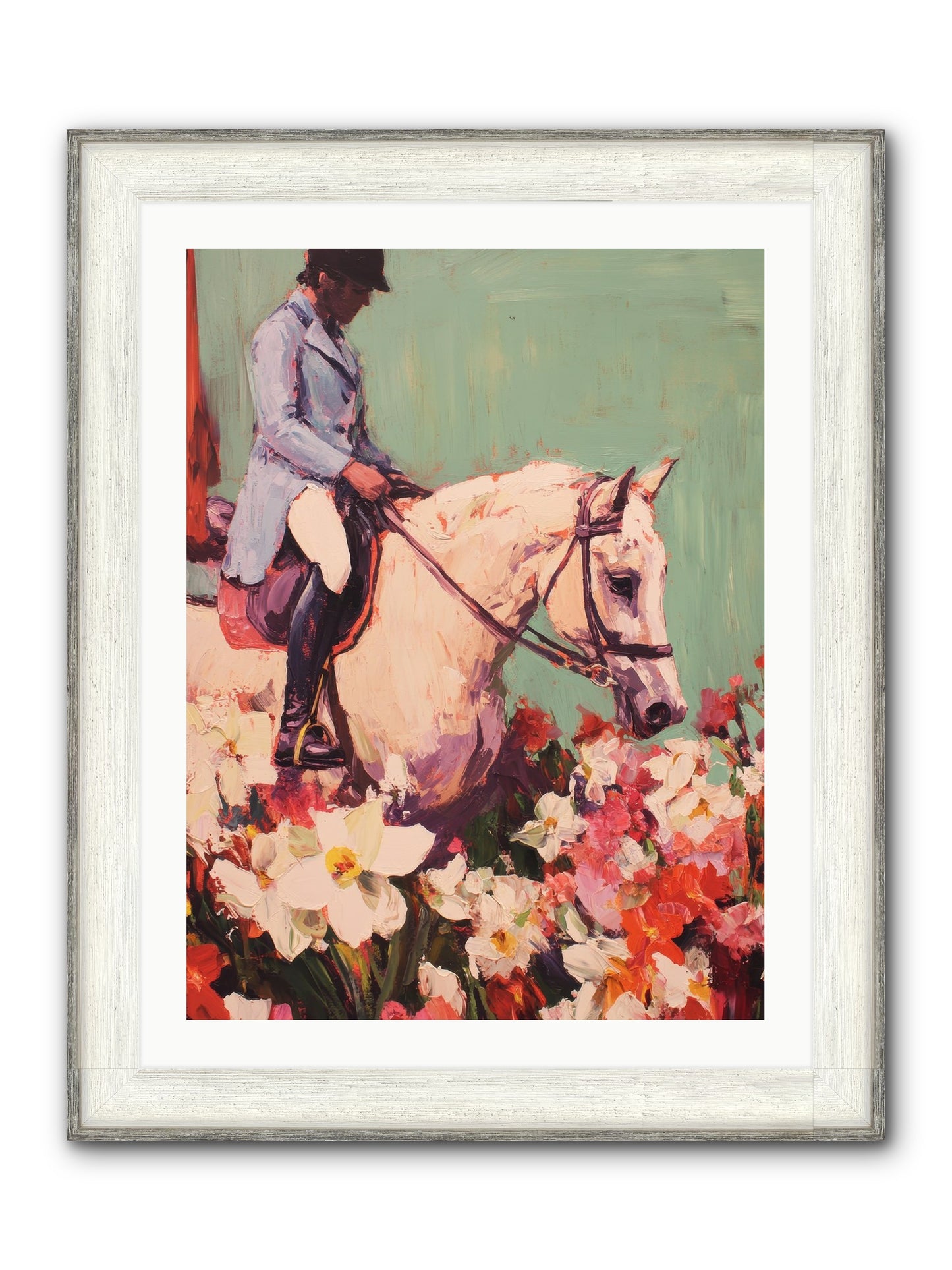 Graceful Biography Framed Print - Driftwood White 24x32