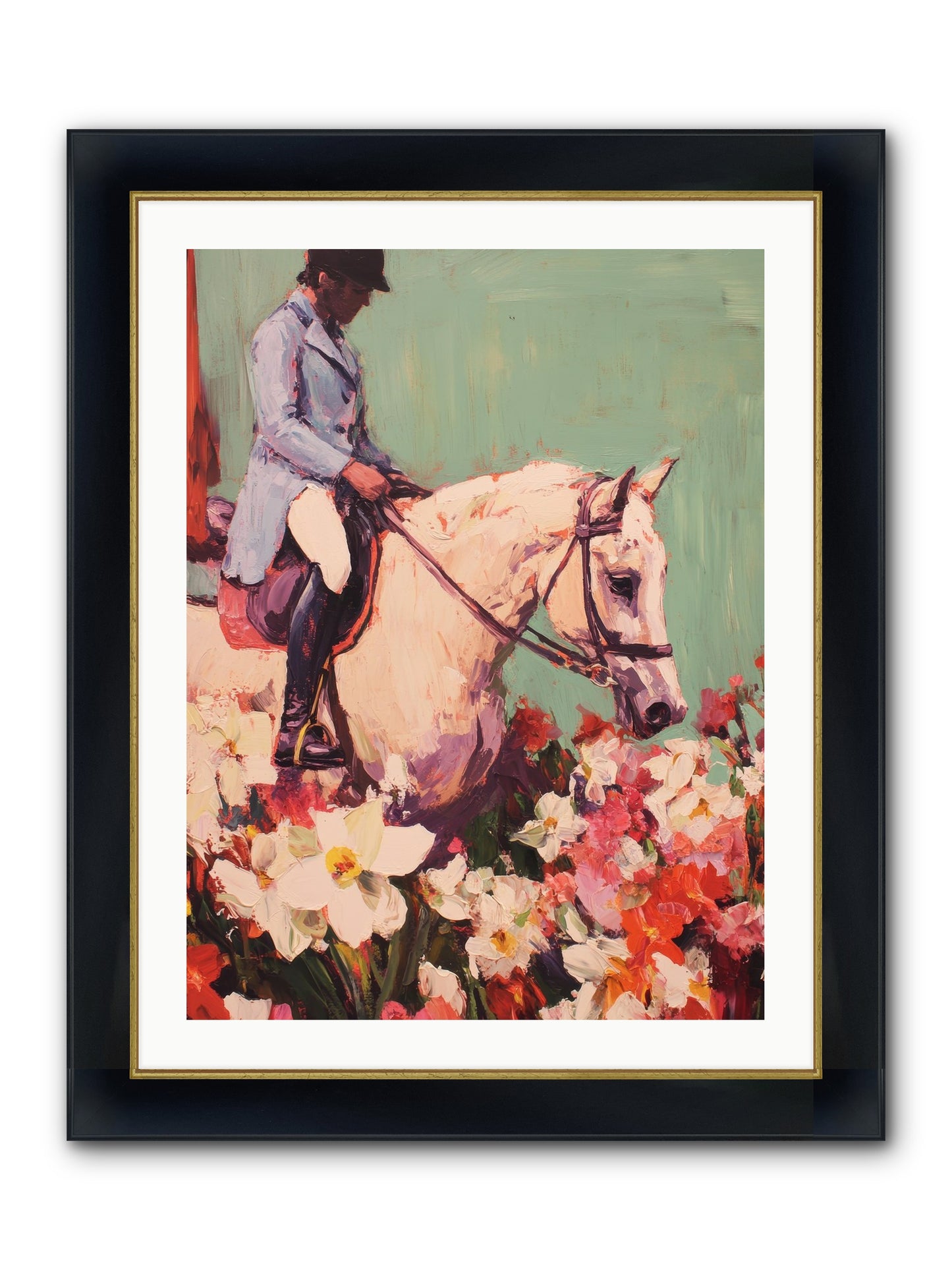 Graceful Biography Framed Print - Wide Black w/Gold 24x32