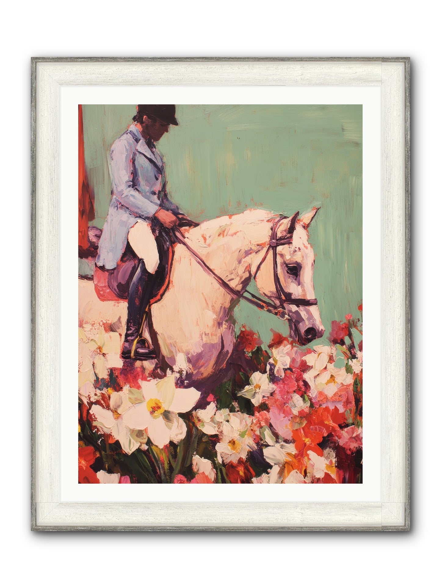 Graceful Biography Framed Print - Driftwood White 30x40